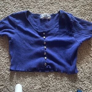 Pretty Blue Women's Blue Crop Top